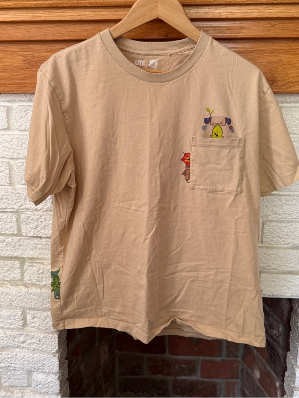 Uniqlo x Zelda Tan Graphic Pocket T-Shirt